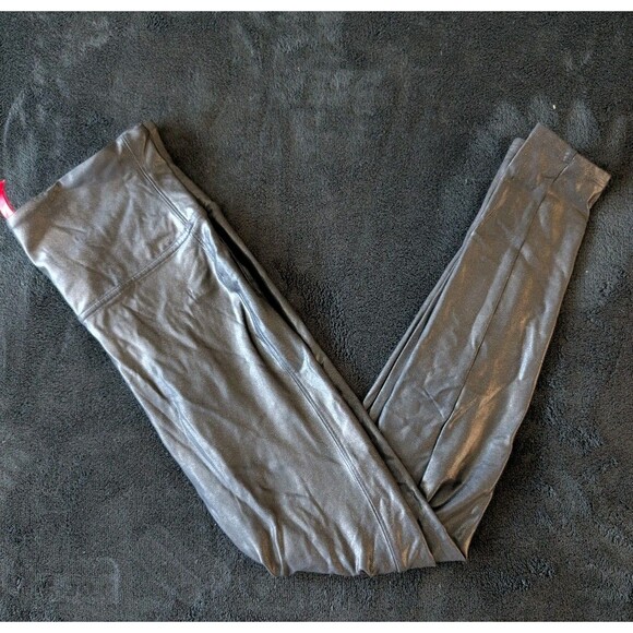 SPANX Pants - Spanx Leather Look Wet Compression Shaping Leggings Slimming Grunge Fairygoth